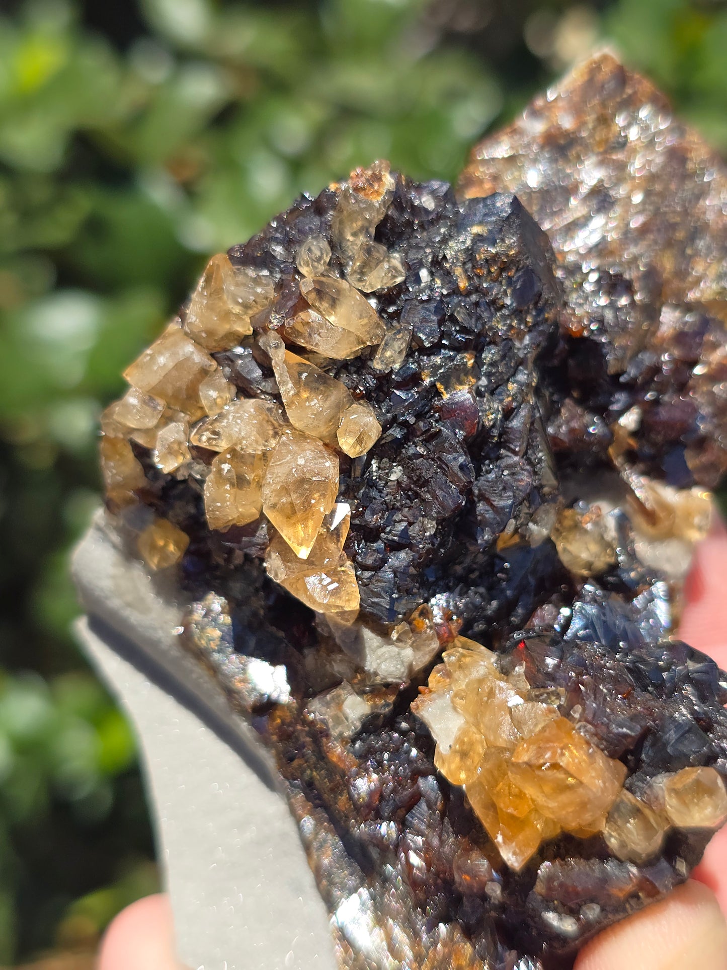 Sphalerite w calcite from Elmwood Mine Tennessee