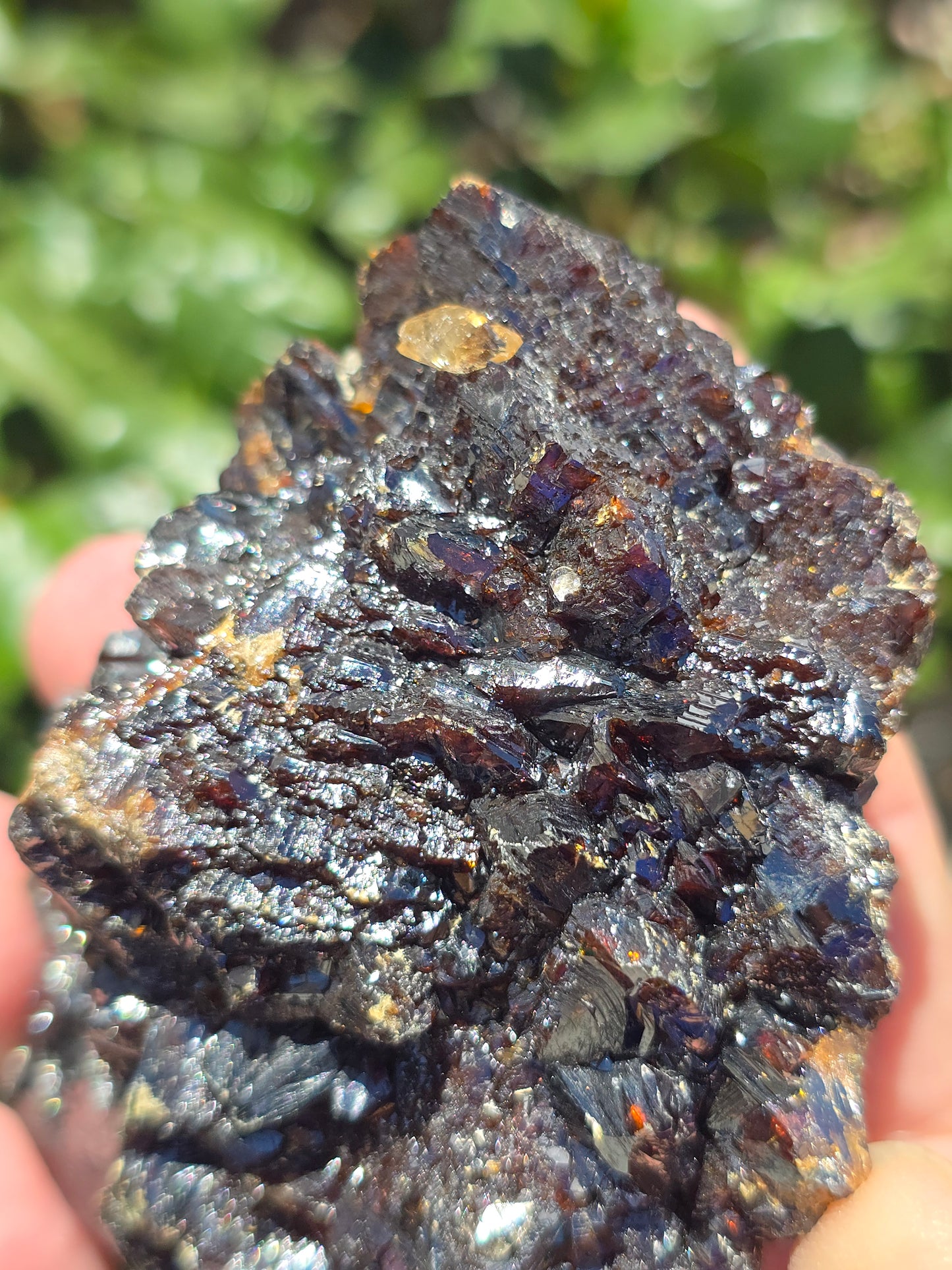 Sphalerite w calcite from Elmwood Mine Tennessee