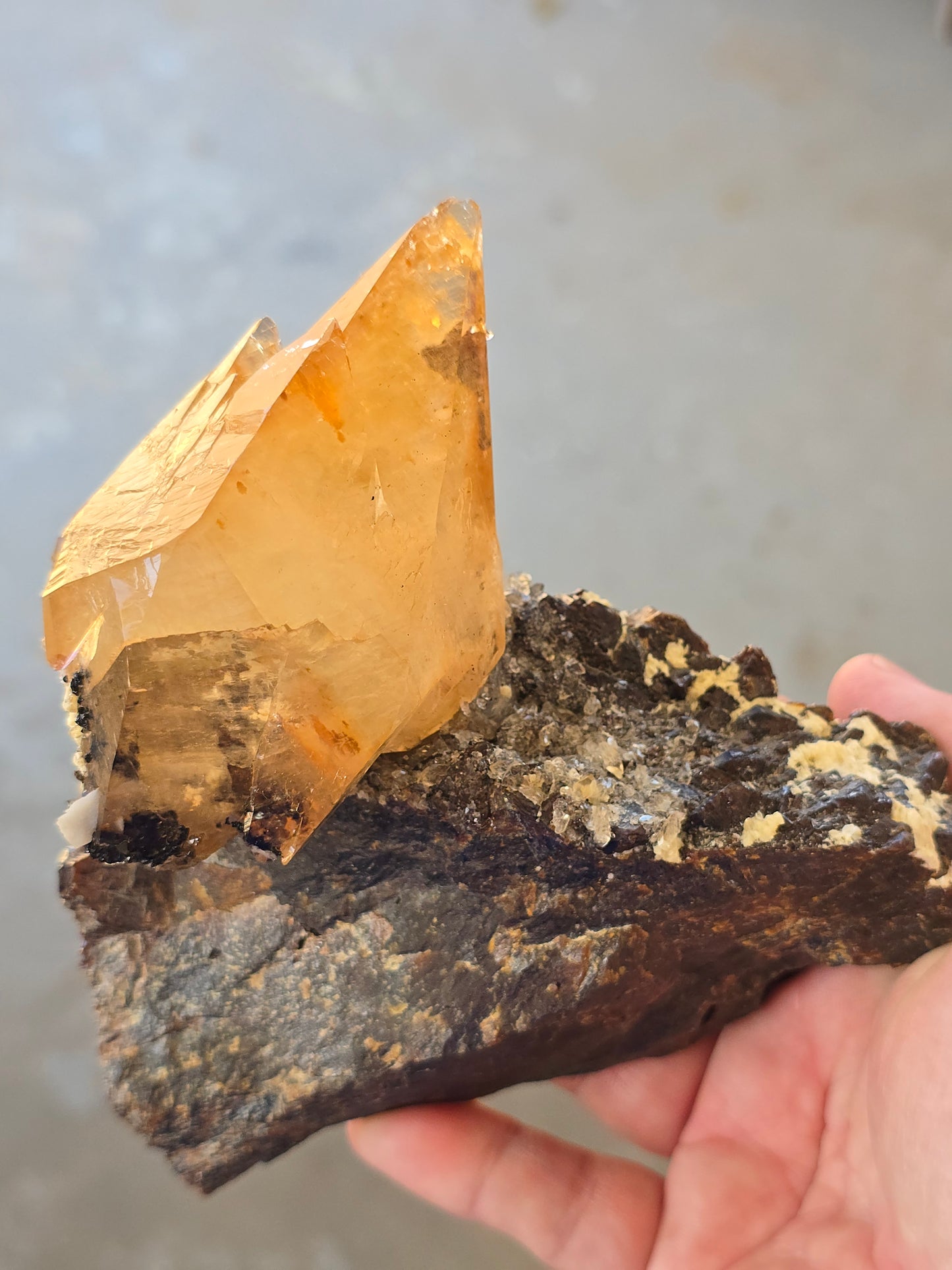 Sphalerite w Calcite from Elmwood Mine Tennessee