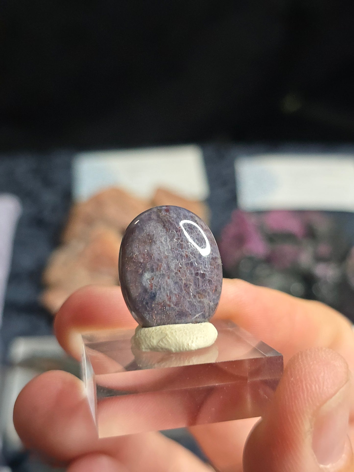 Iolite with Sunstone Cabochon