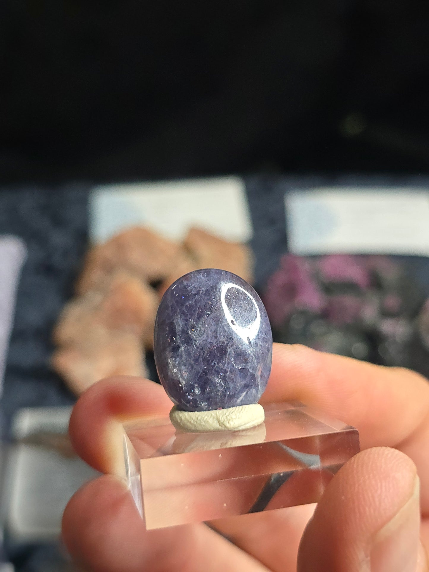 Iolite w Sunstone cabochon