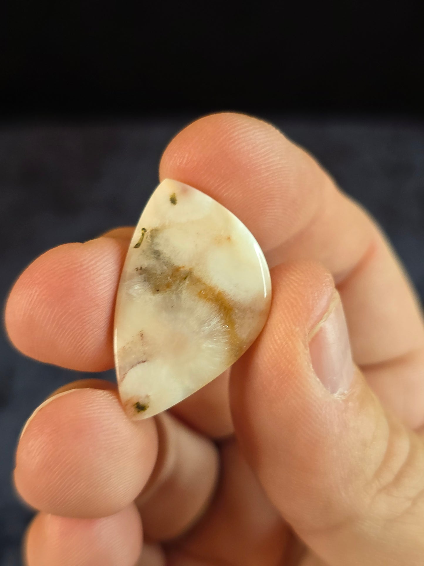 Pink Natrolite cabochon
