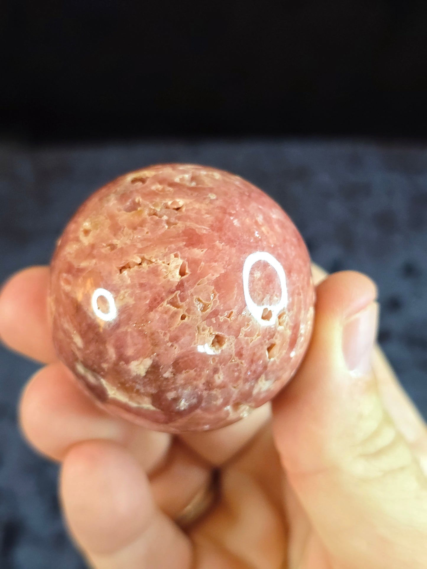 Rhodochrosite sphere