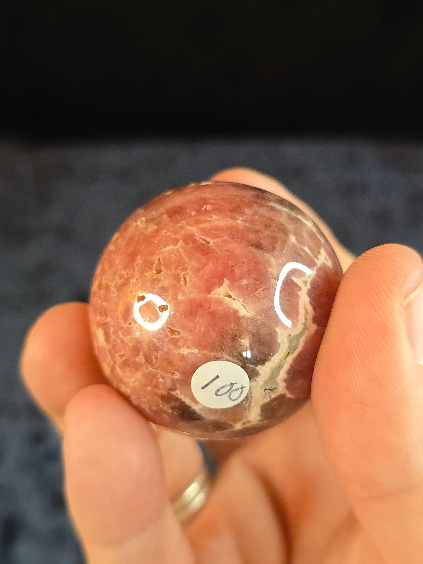 Rhodochrosite sphere
