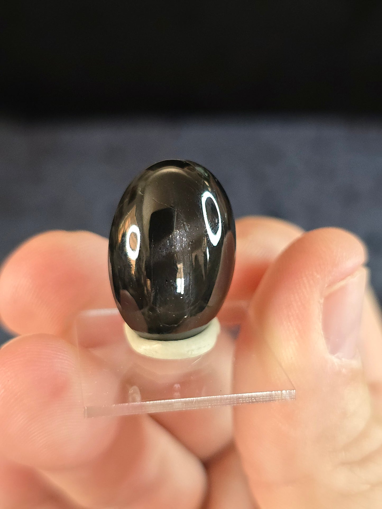 Black Star Diopside cabochon