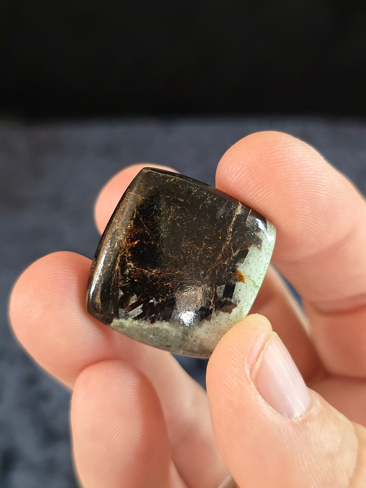 Astrophyllite cabochon