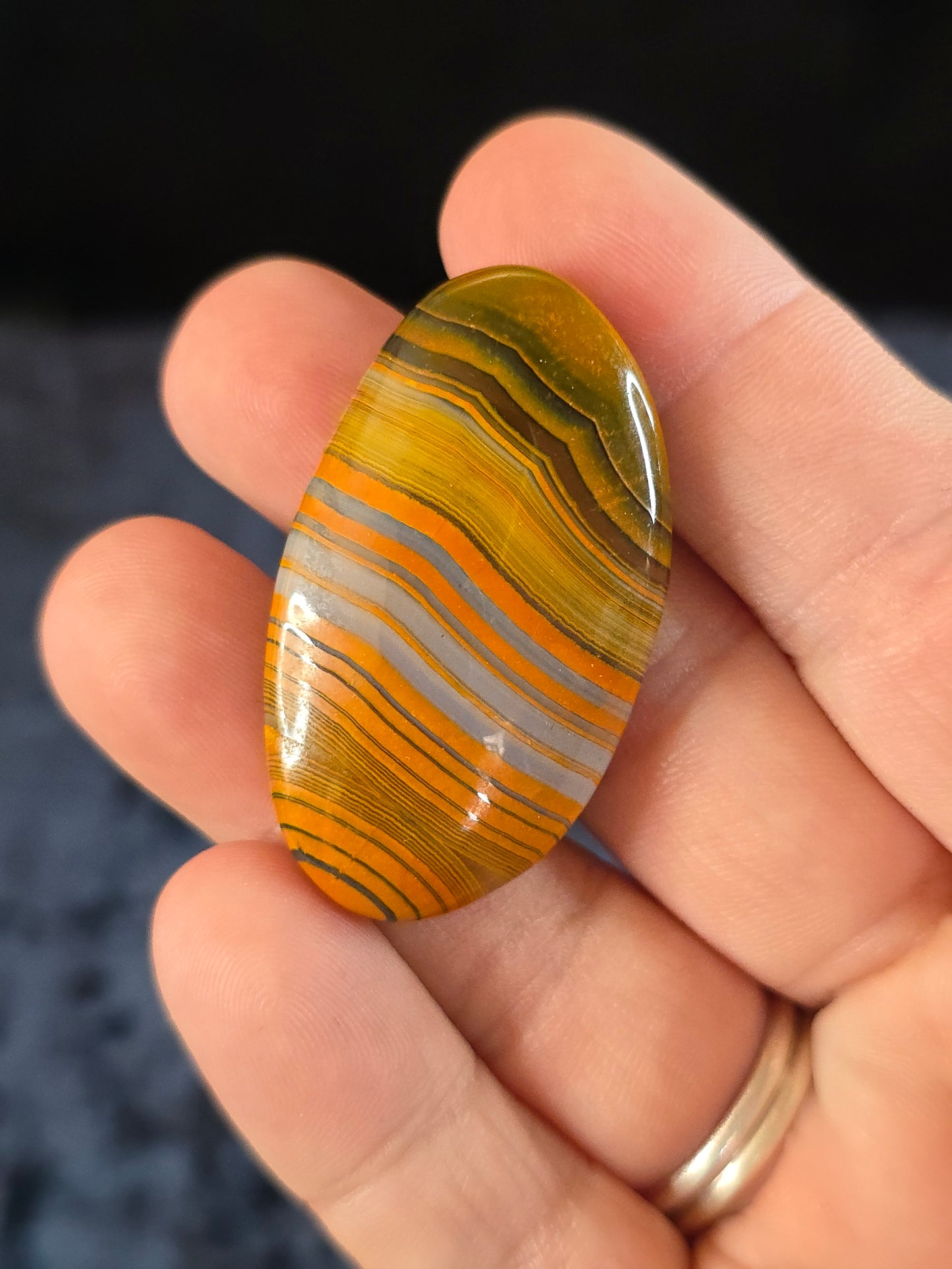 Bumblebee agate cabochon