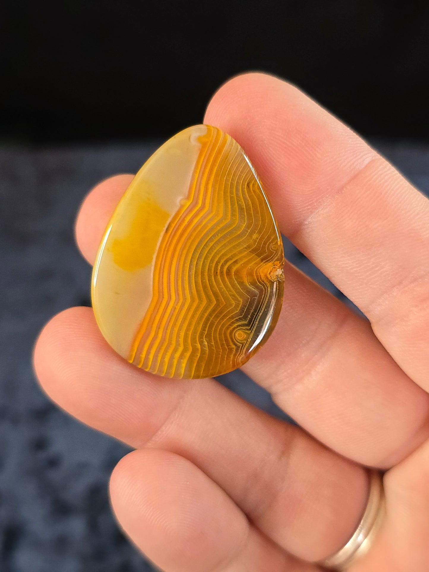 Bumblebee agate cabochon