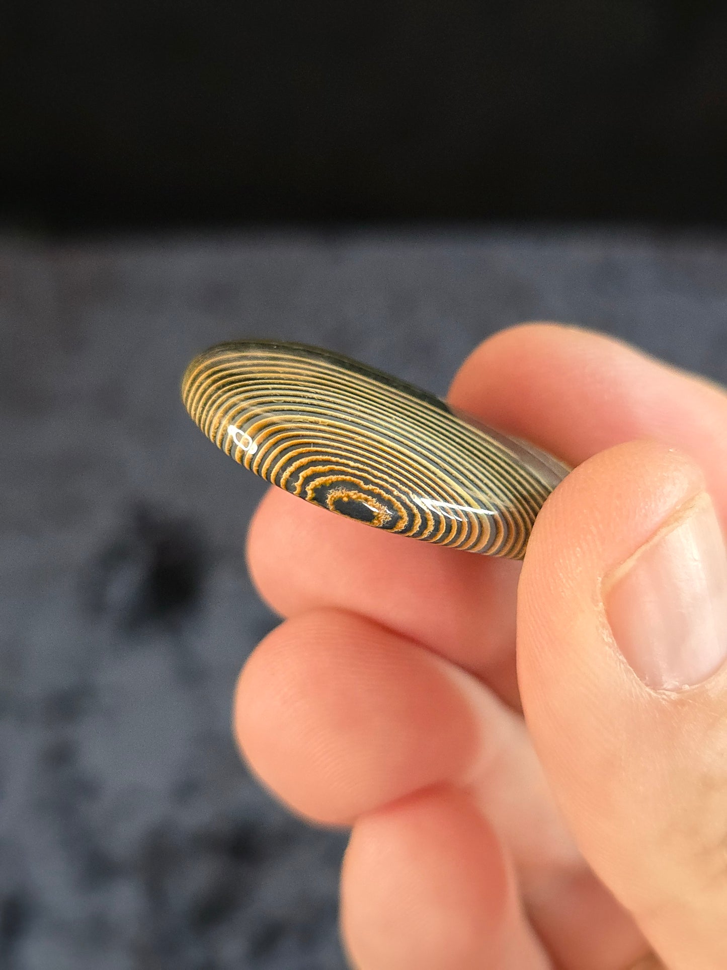 Bumblebee agate cabochon