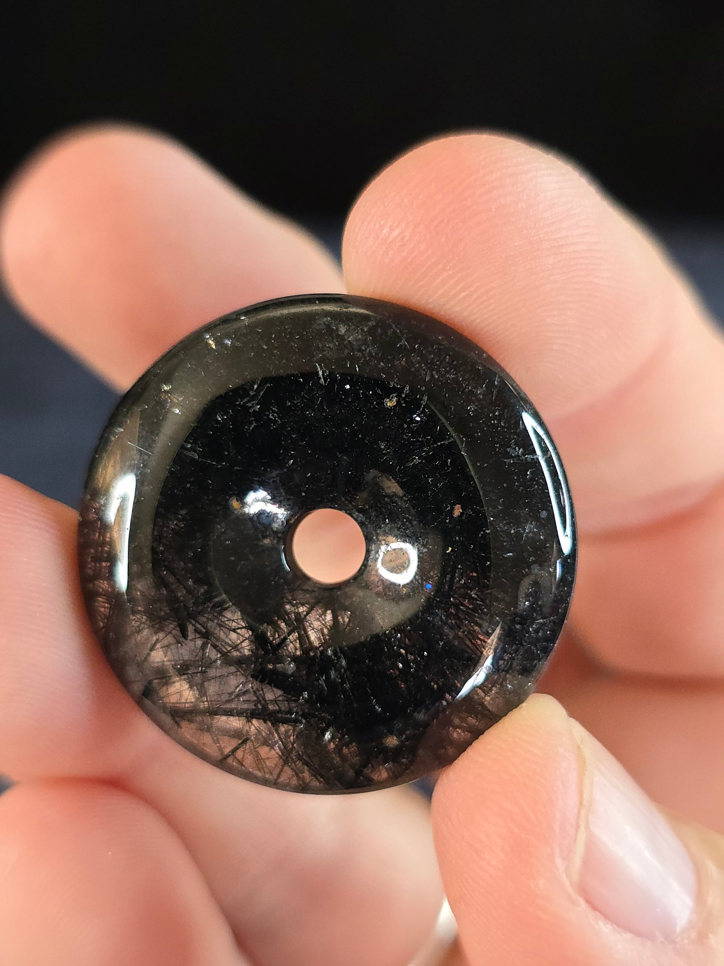 Tourmalinated Quartz donut