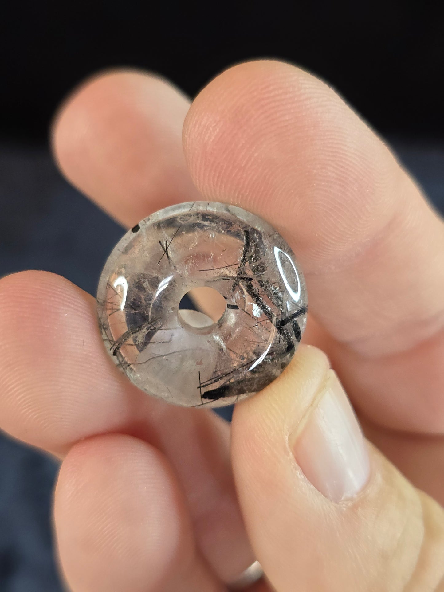 Tourmalinated Quartz donut