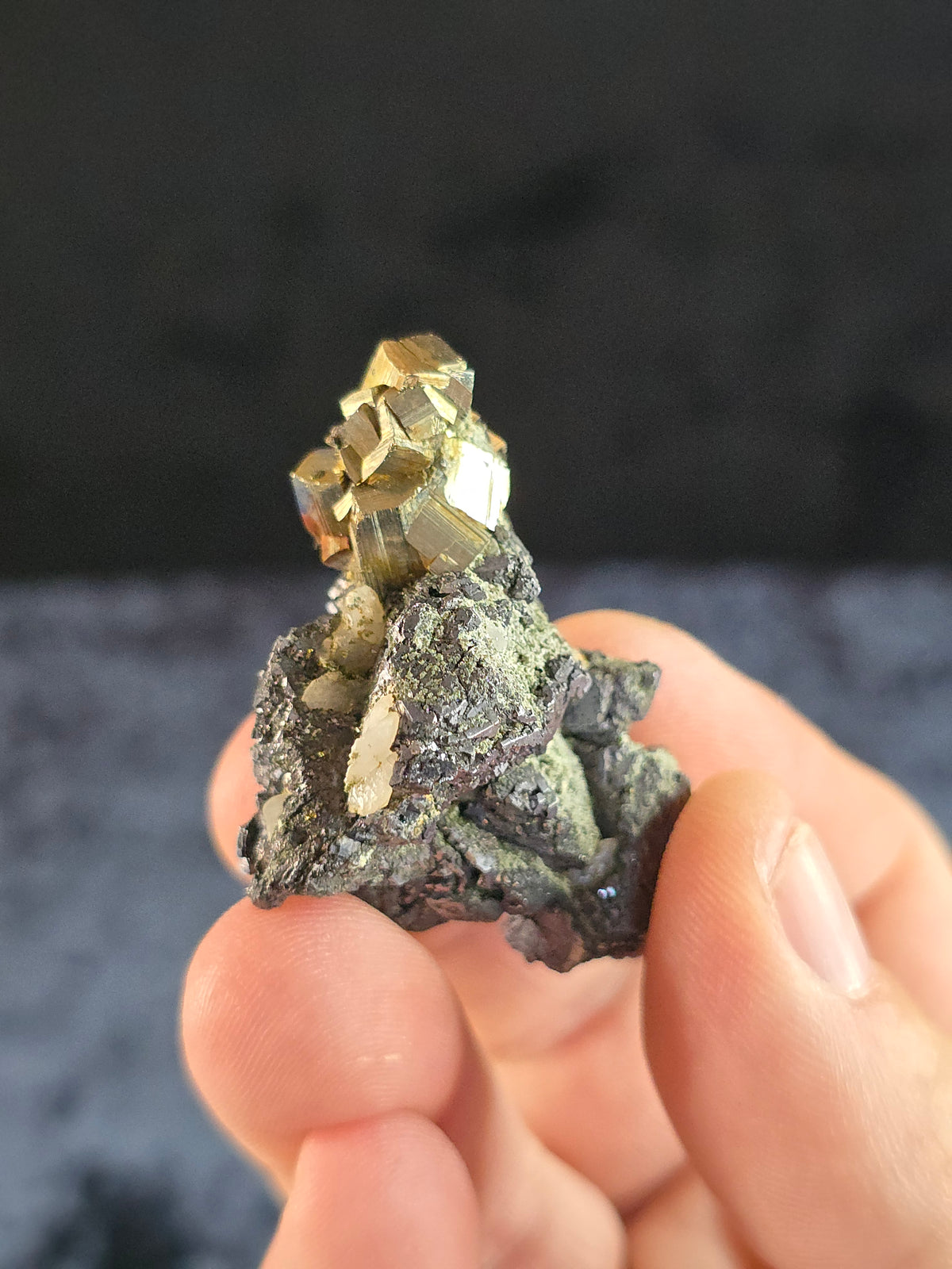 Galena Pyrite calcite from Russia
