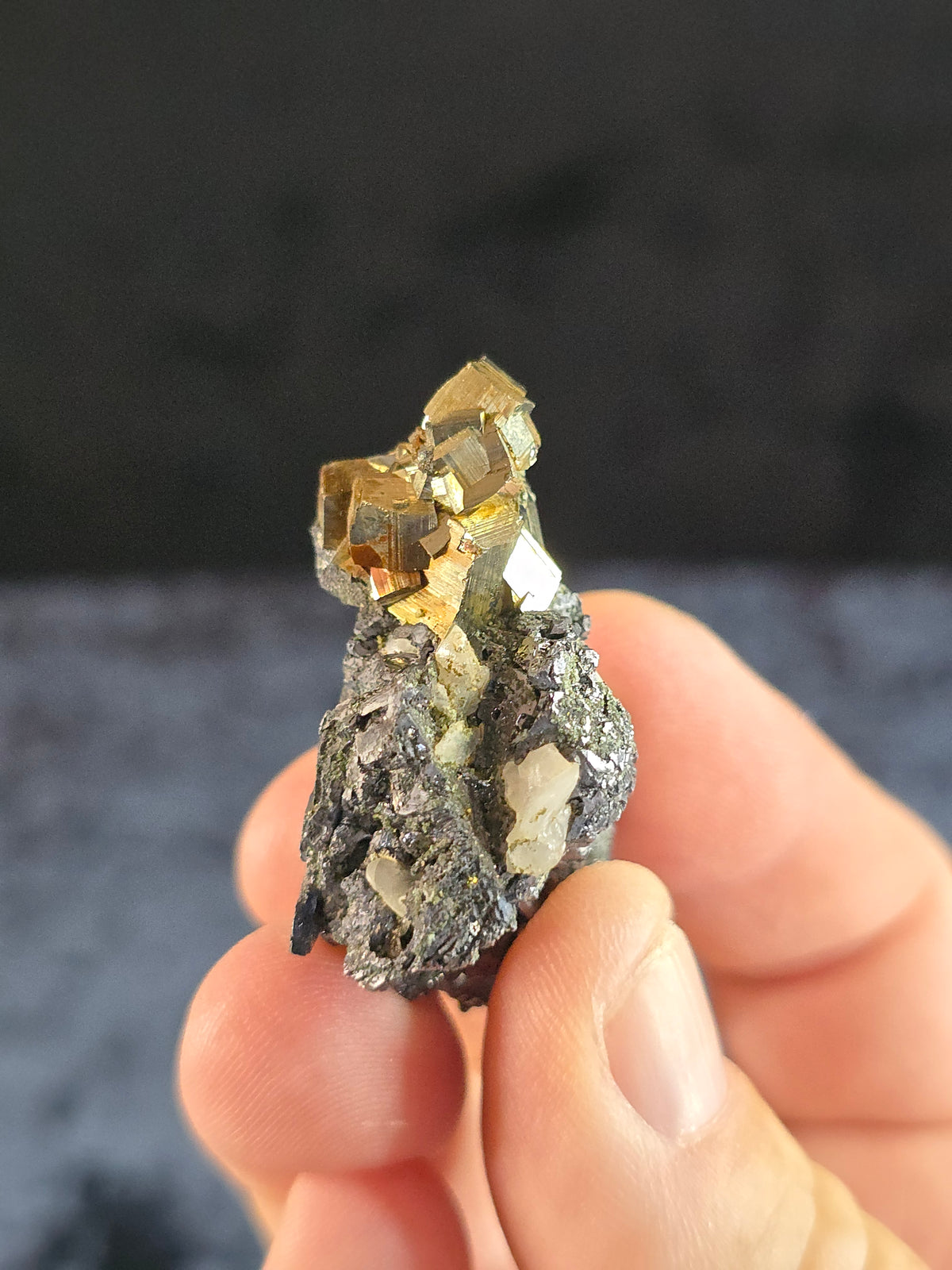 Galena Pyrite calcite from Russia