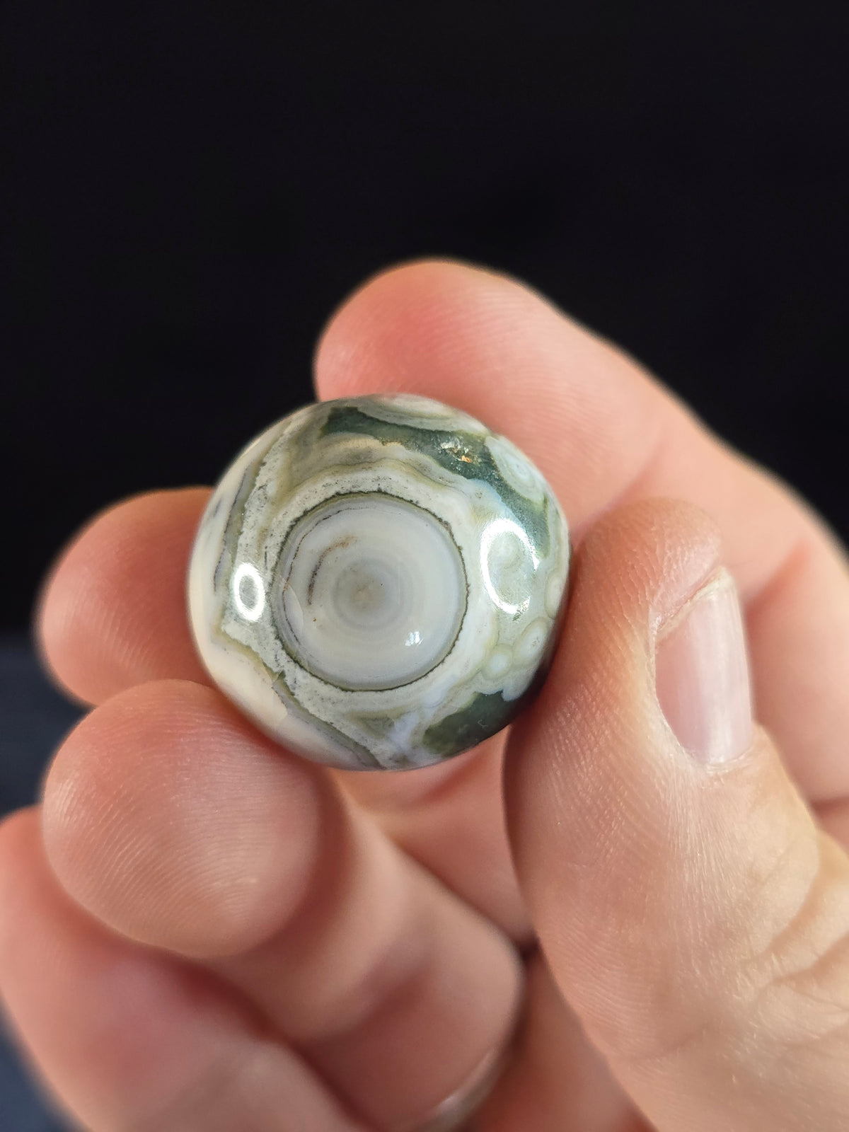 Ocean jasper sphere vein 1-2