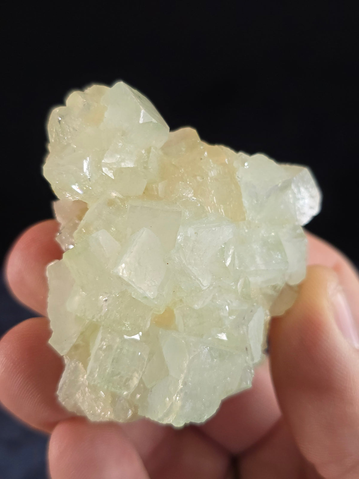 Green Apophyllite w Stilbite India