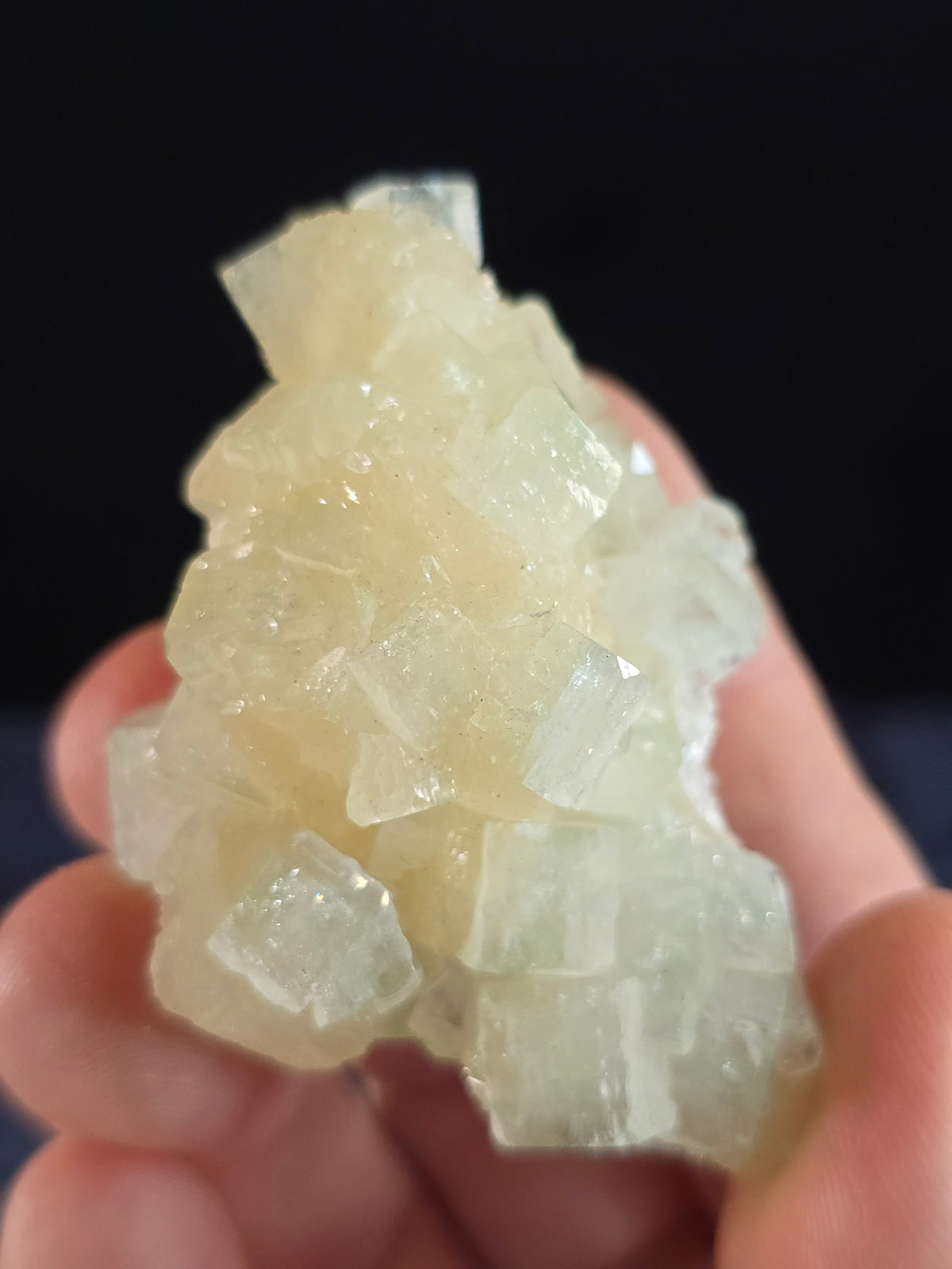Green Apophyllite w Stilbite India