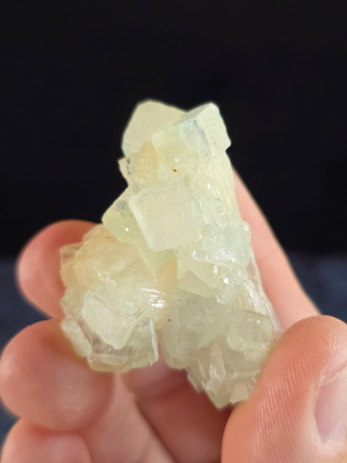 Green Apophyllite w Stilbite India