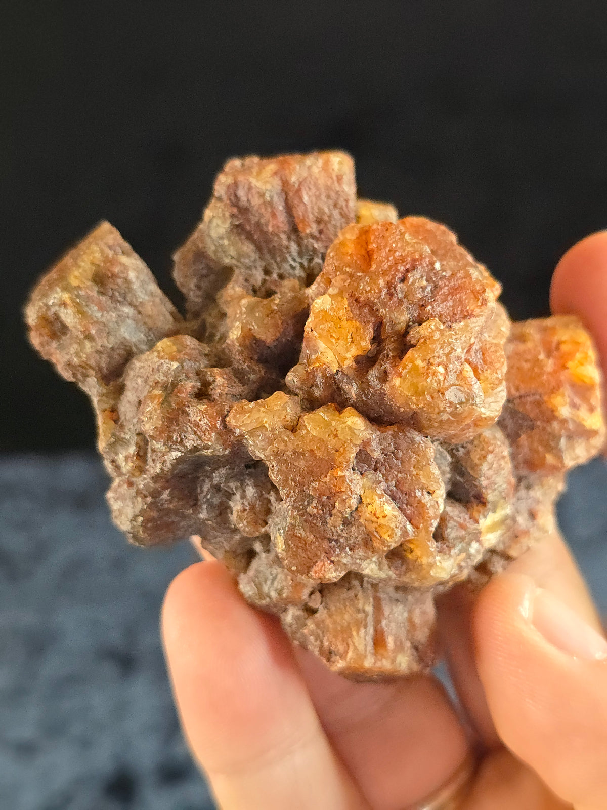 Quartz pseudomorph Aragonite from Argentina