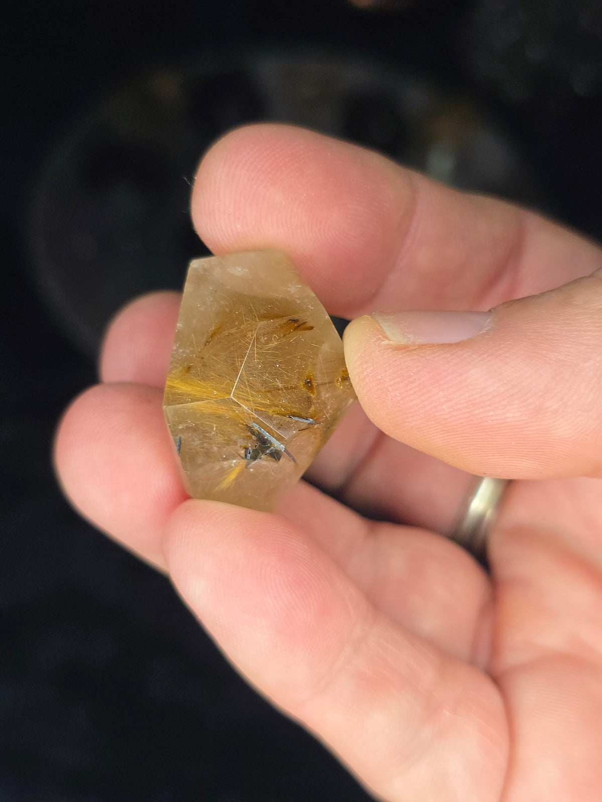 Rutilated quartz mini freeform