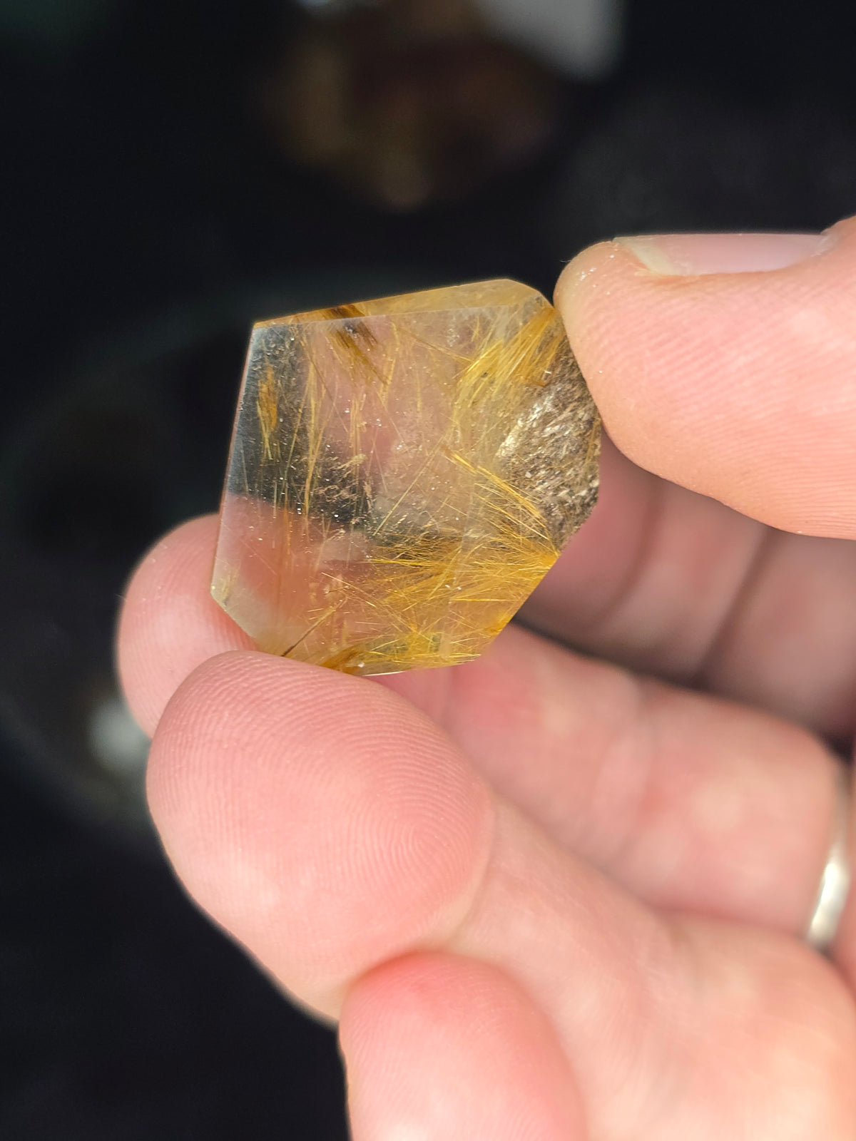 Rutilated quartz mini freeform