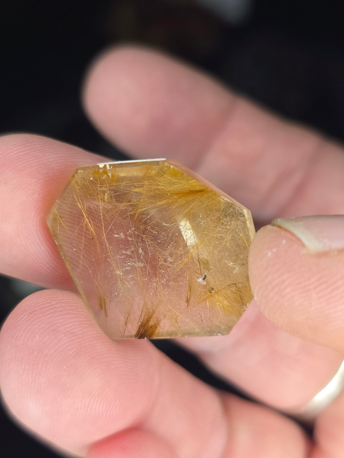 Rutilated quartz mini freeform