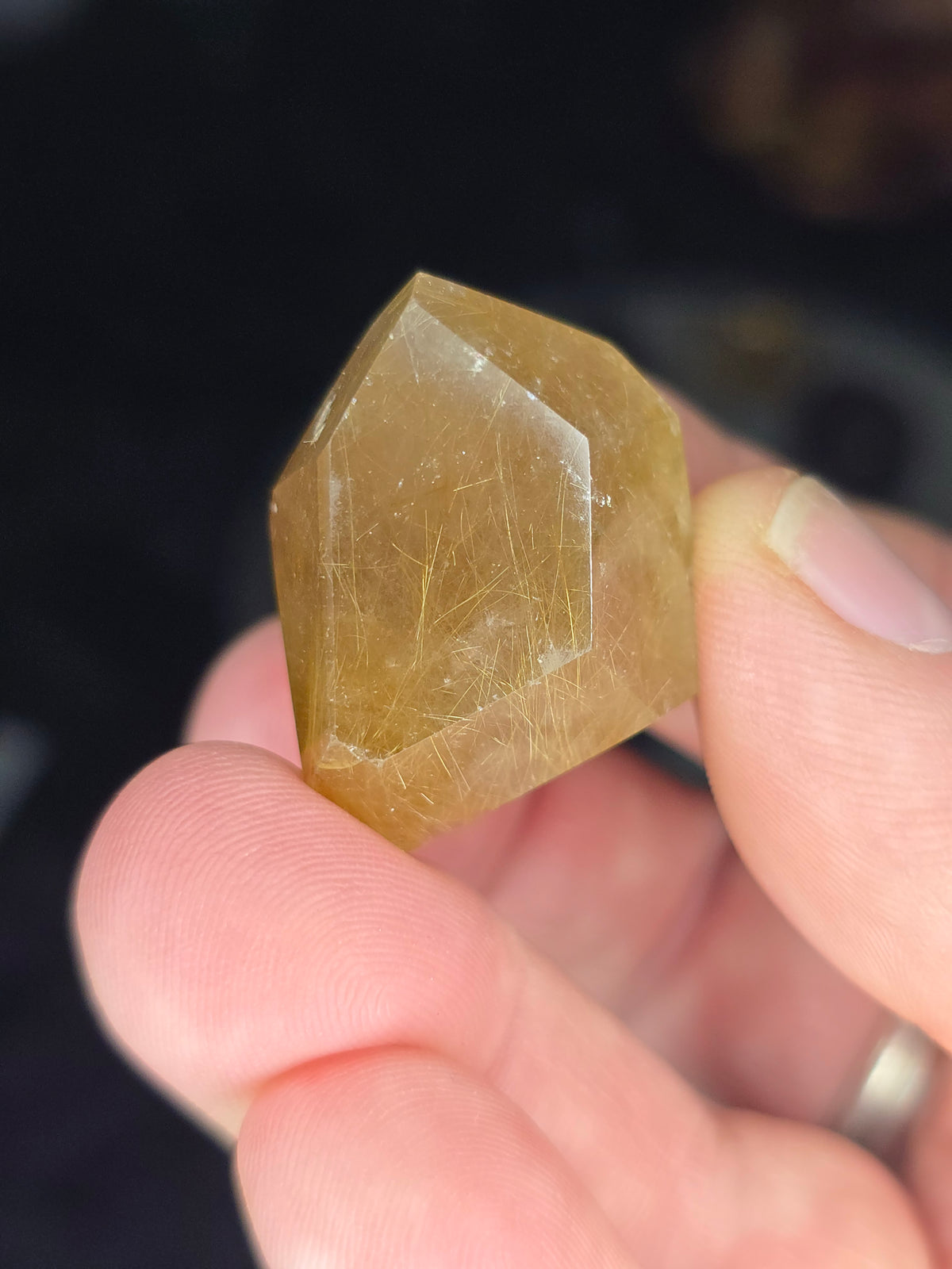 Rutilated quartz mini freeform