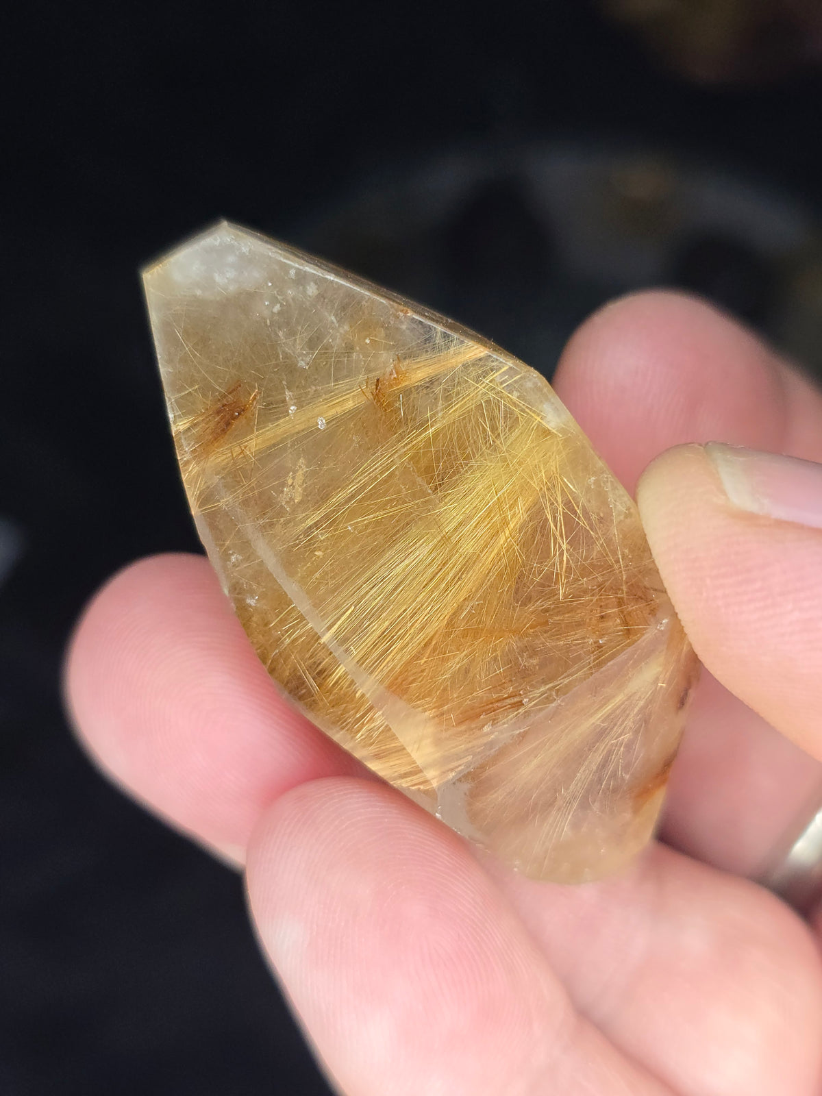 Rutilated quartz mini freeform