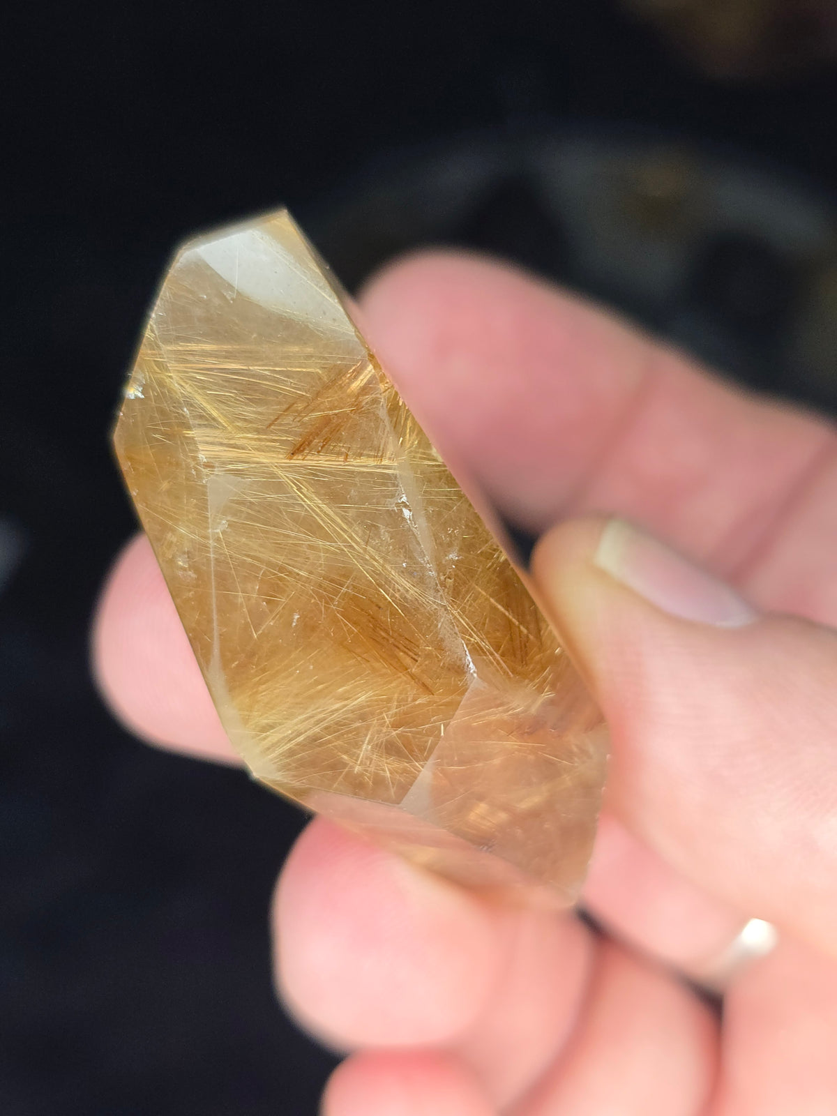 Rutilated quartz mini freeform