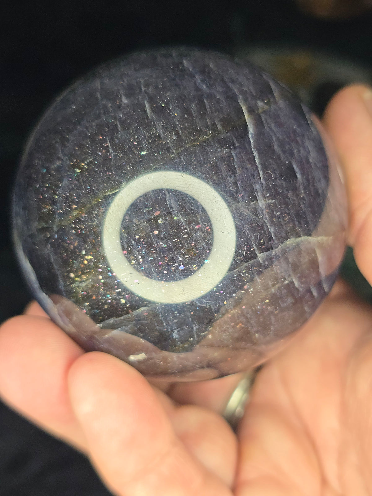 Iolite w Sunstone sphere