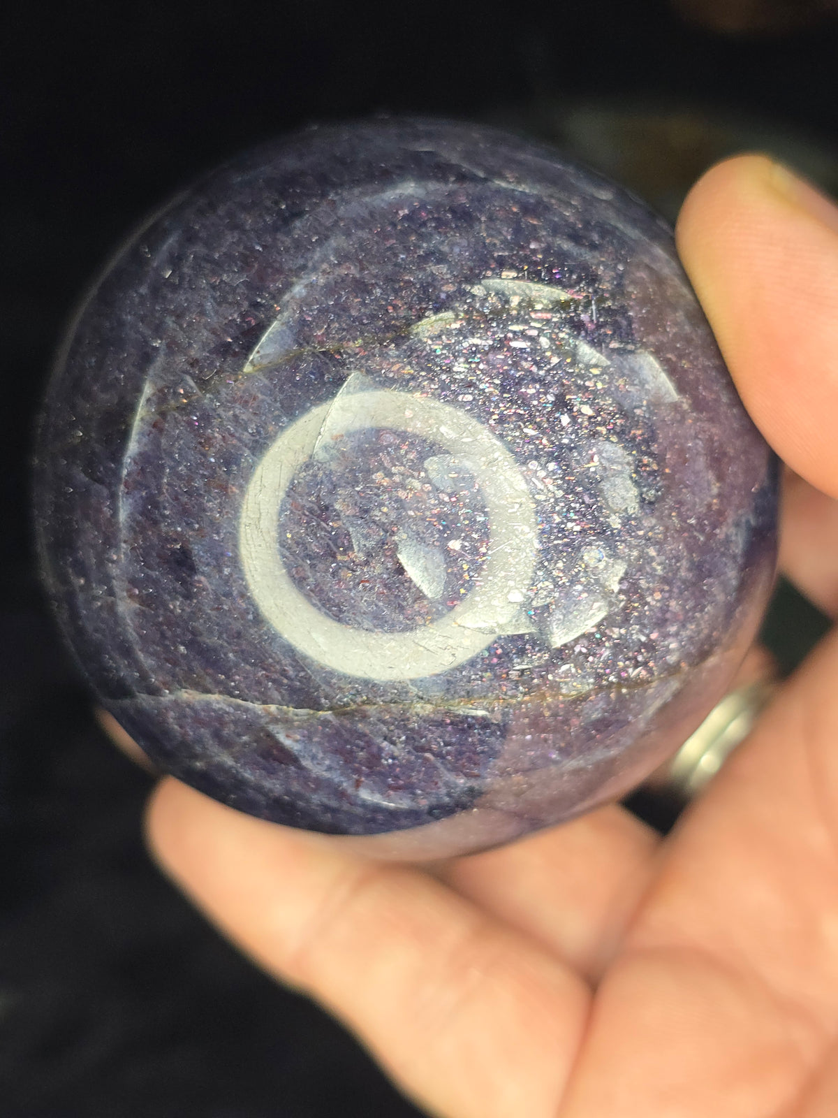 Iolite w Sunstone sphere