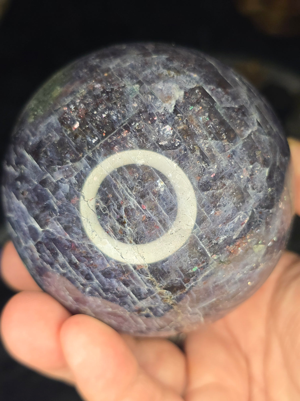 Iolite w Sunstone sphere