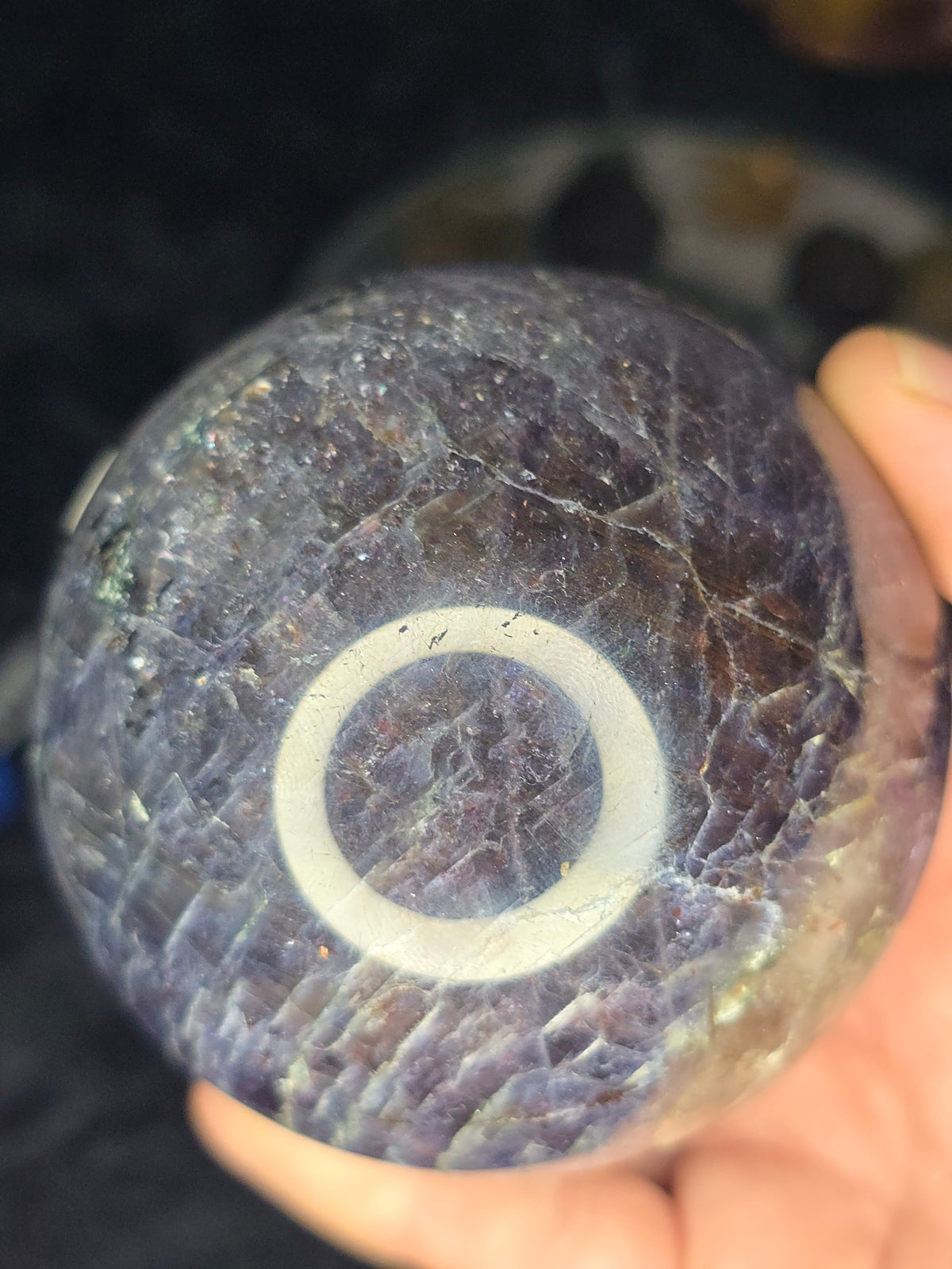 Iolite w Sunstone sphere