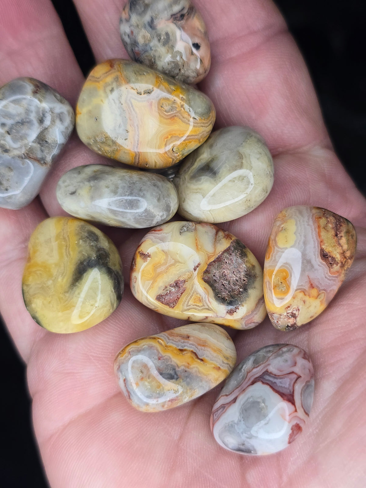 Crazy Lace Agate tumbles
