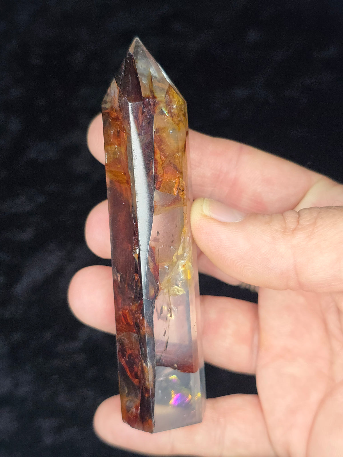 Hematoid quartz point
