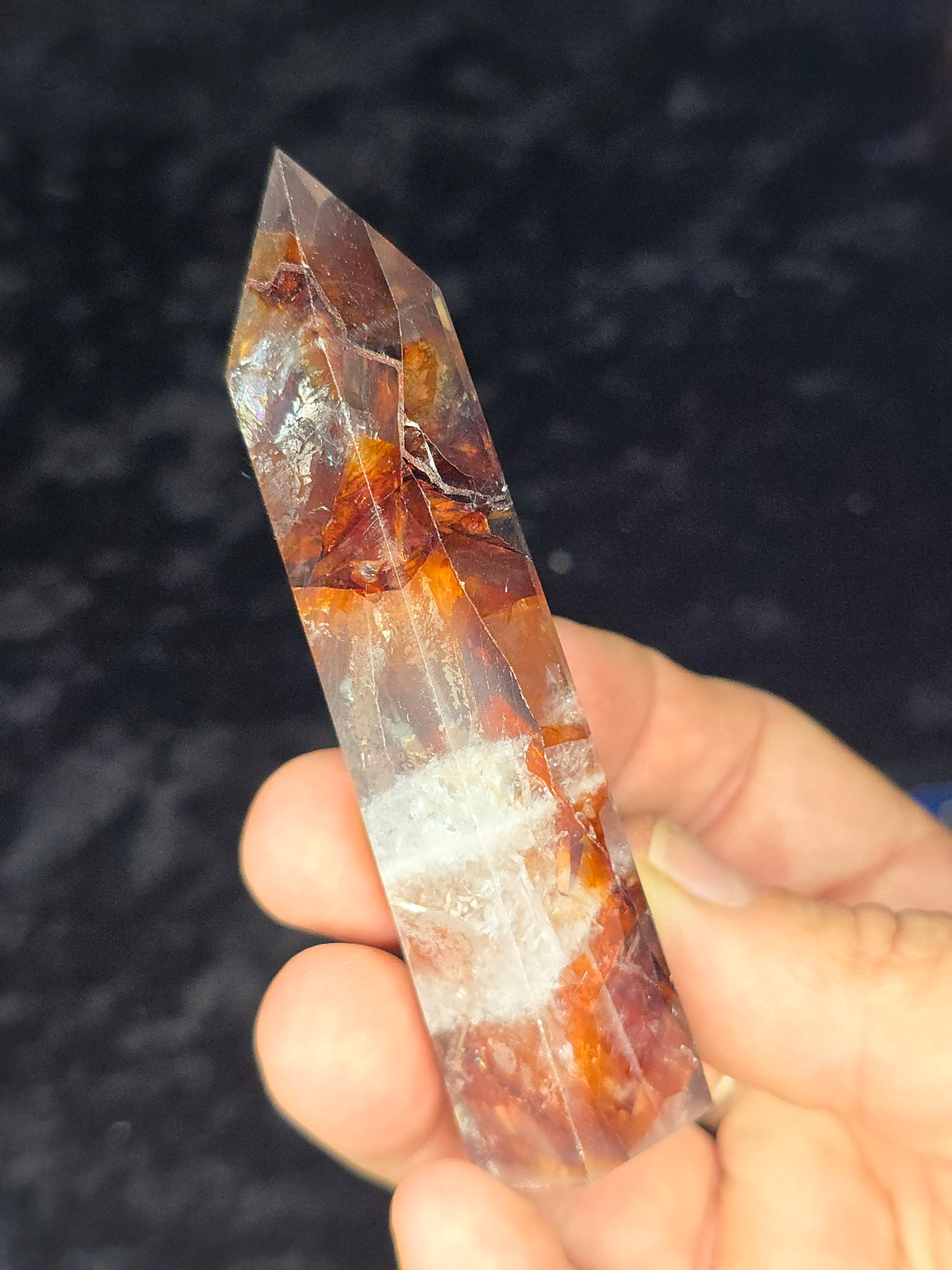 Hematoid quartz point