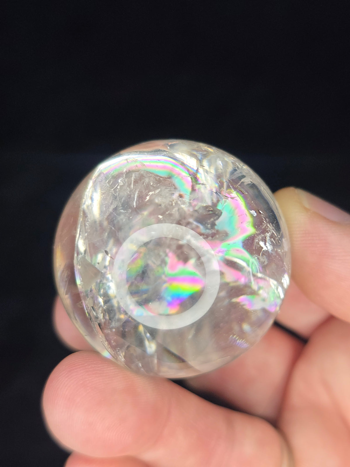 Clear quartz sphere