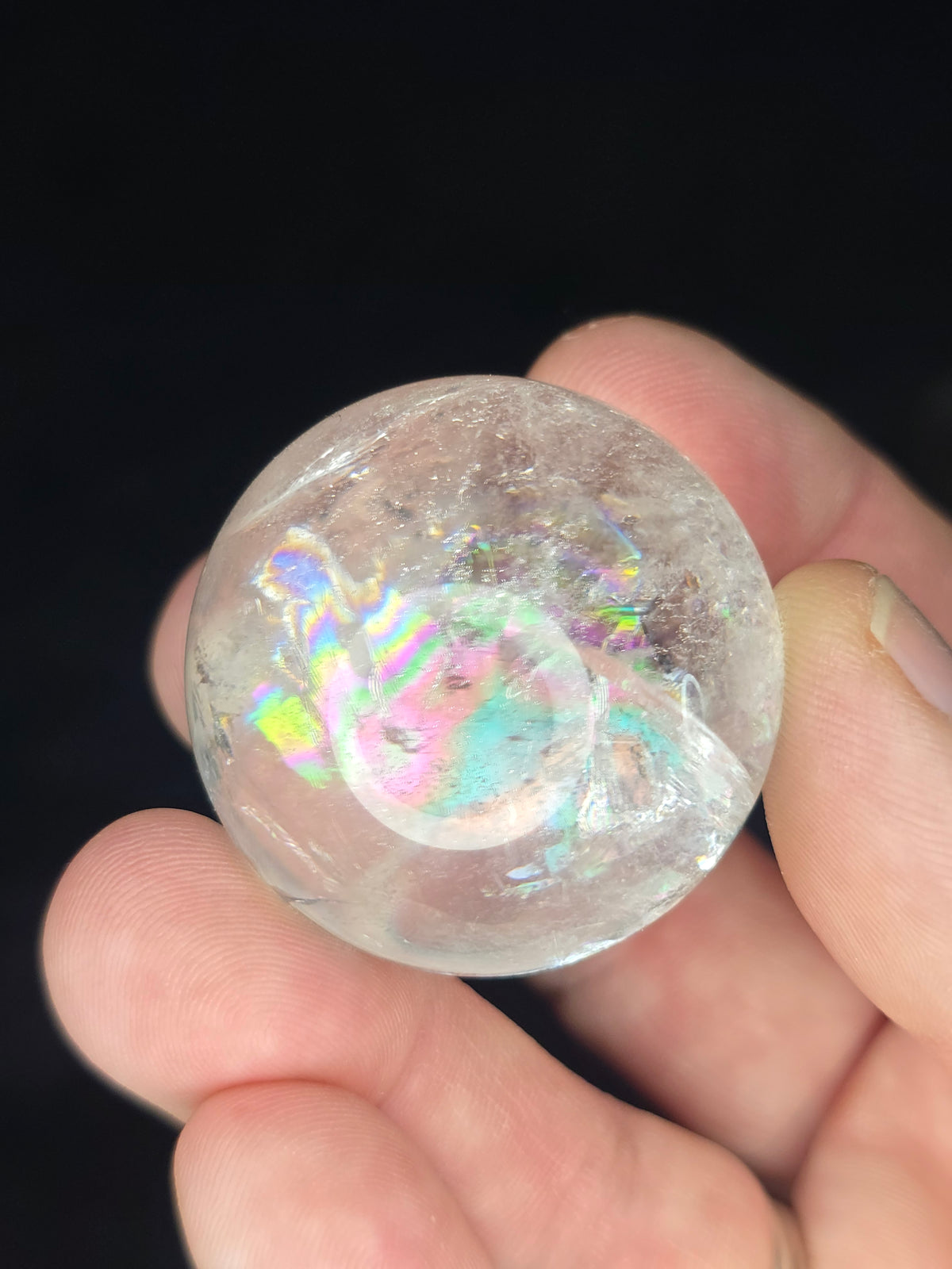 Clear quartz sphere
