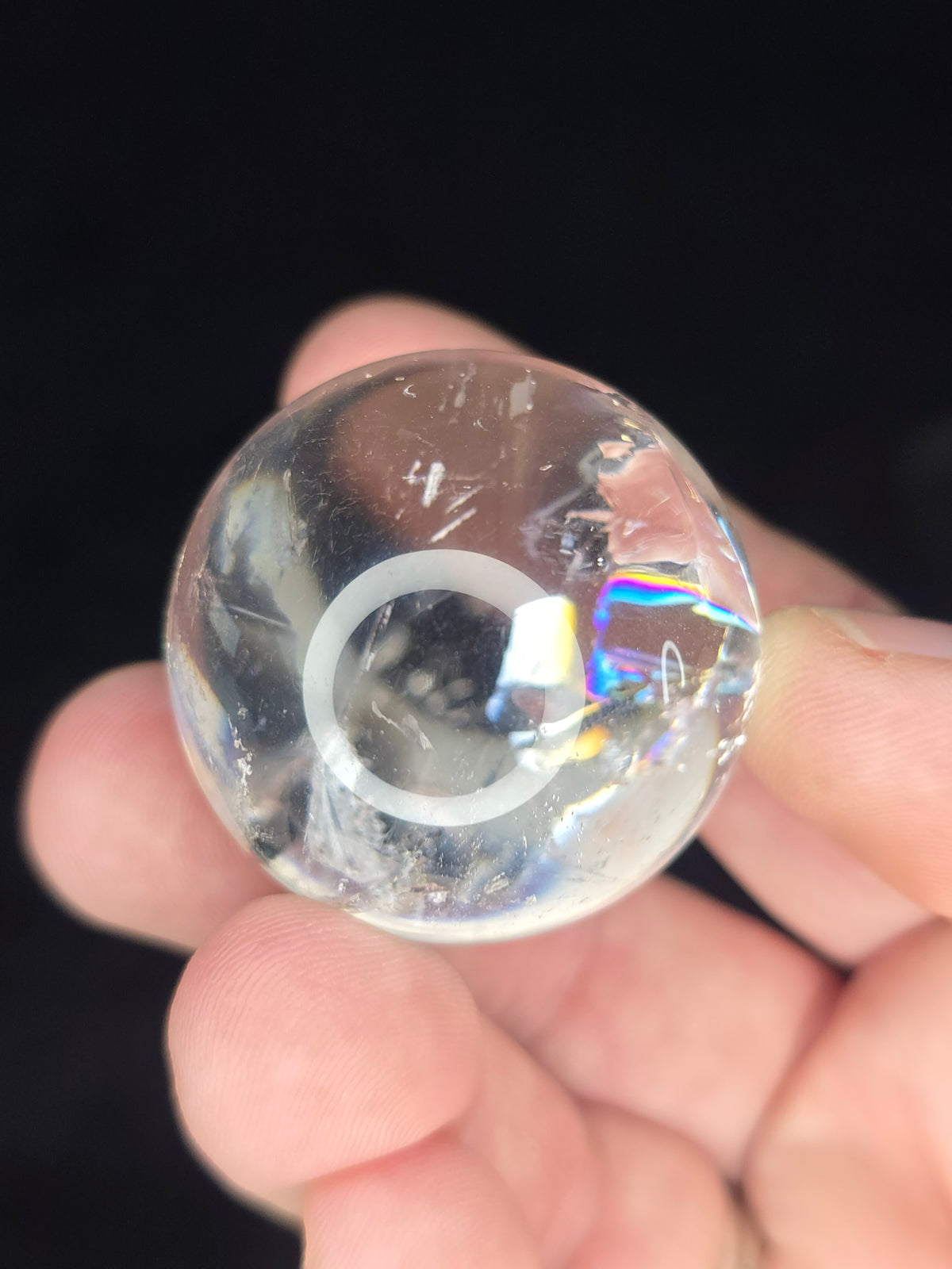 Clear quartz sphere