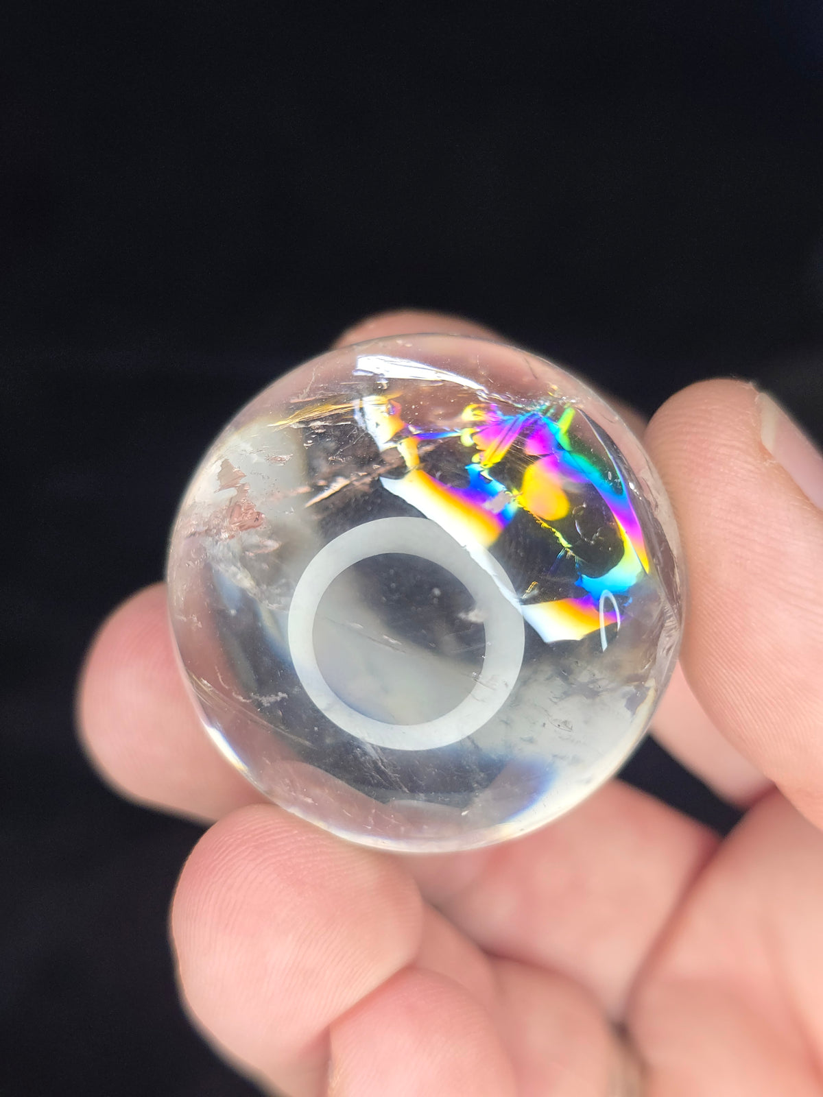 Clear quartz sphere