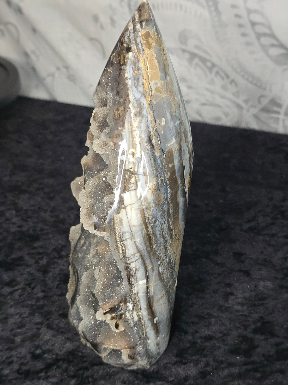 Druzy Chalcedony Tower