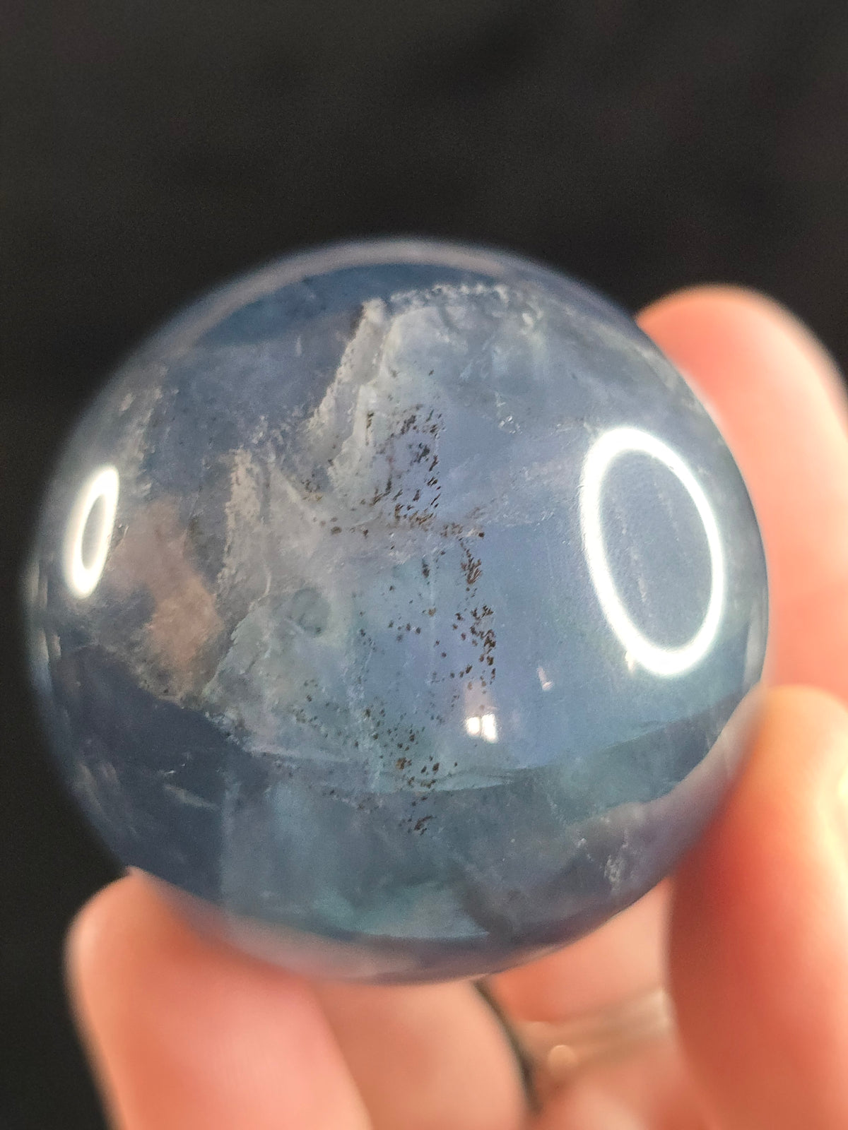 Blue Fluorite sphere