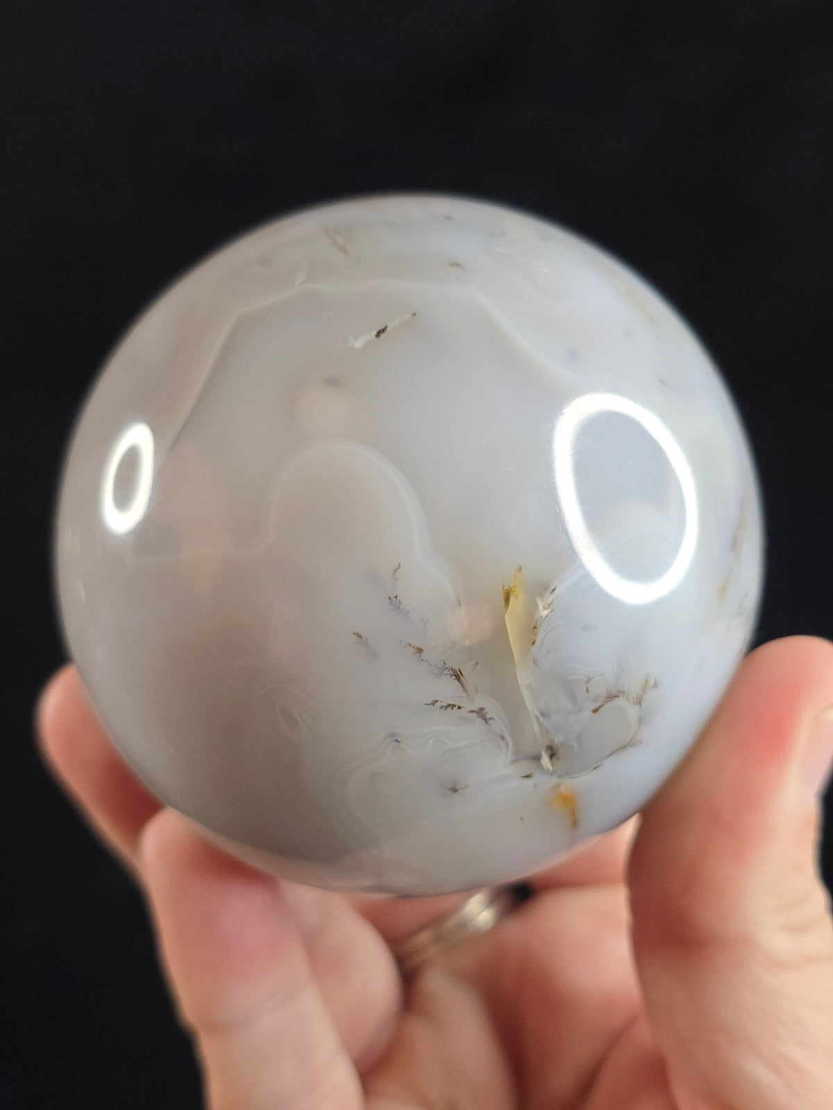 Dendritic agate sphere