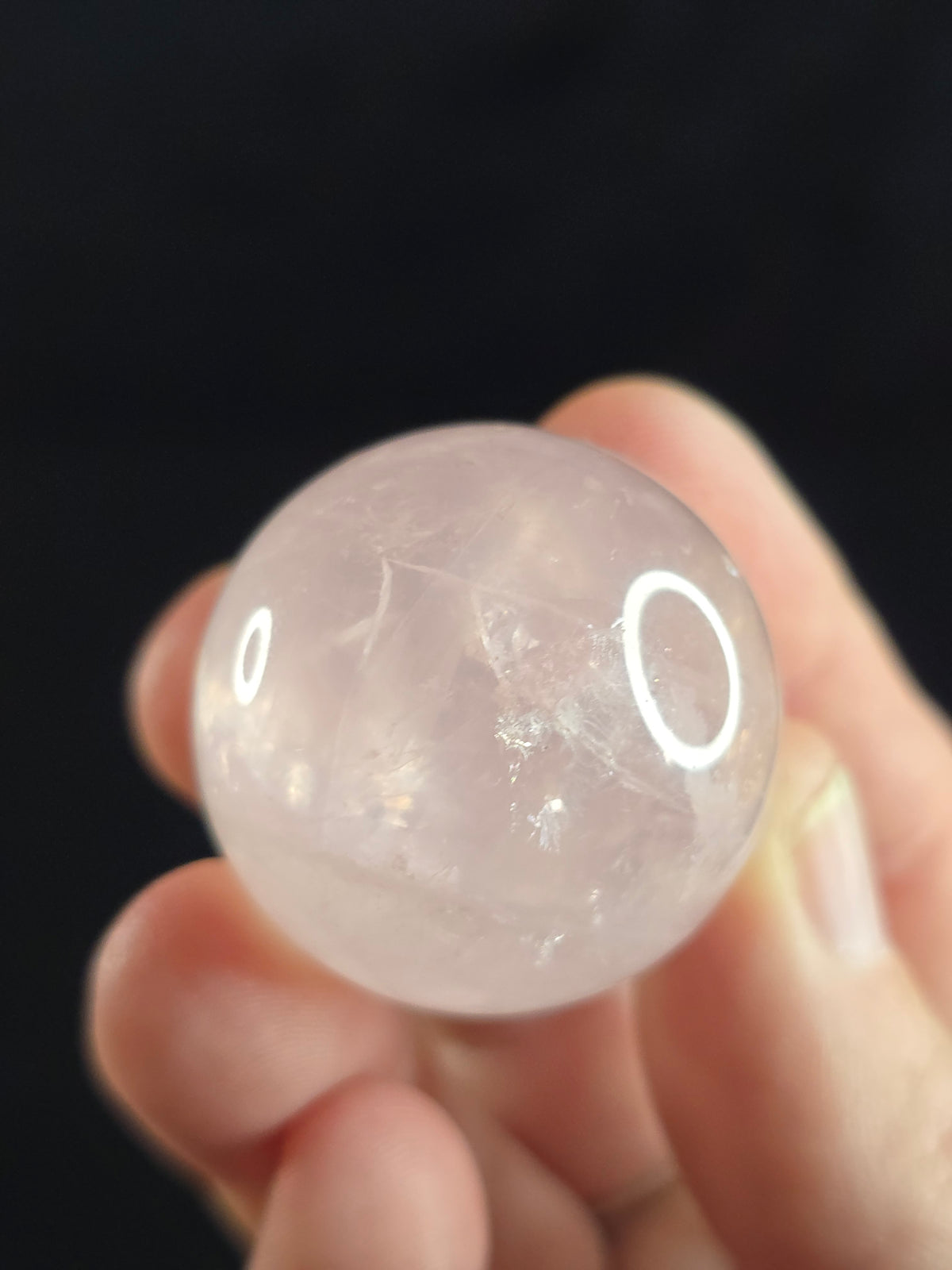 Rose quartz sphere
