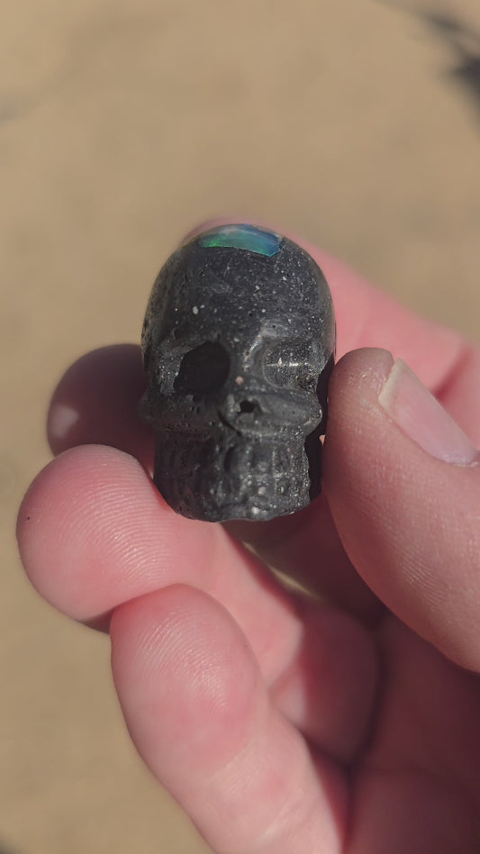 Mexican Fire opal skull