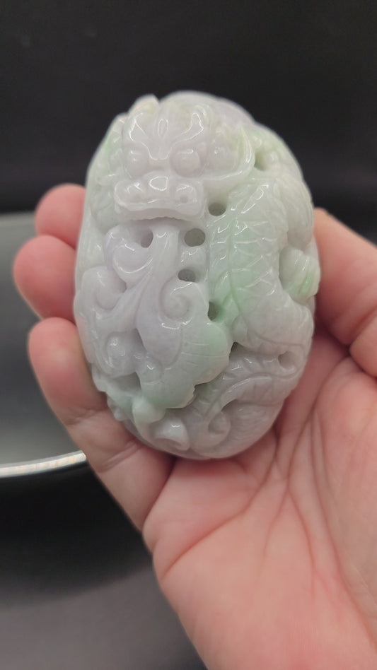 Lavender and green Jade Dragon